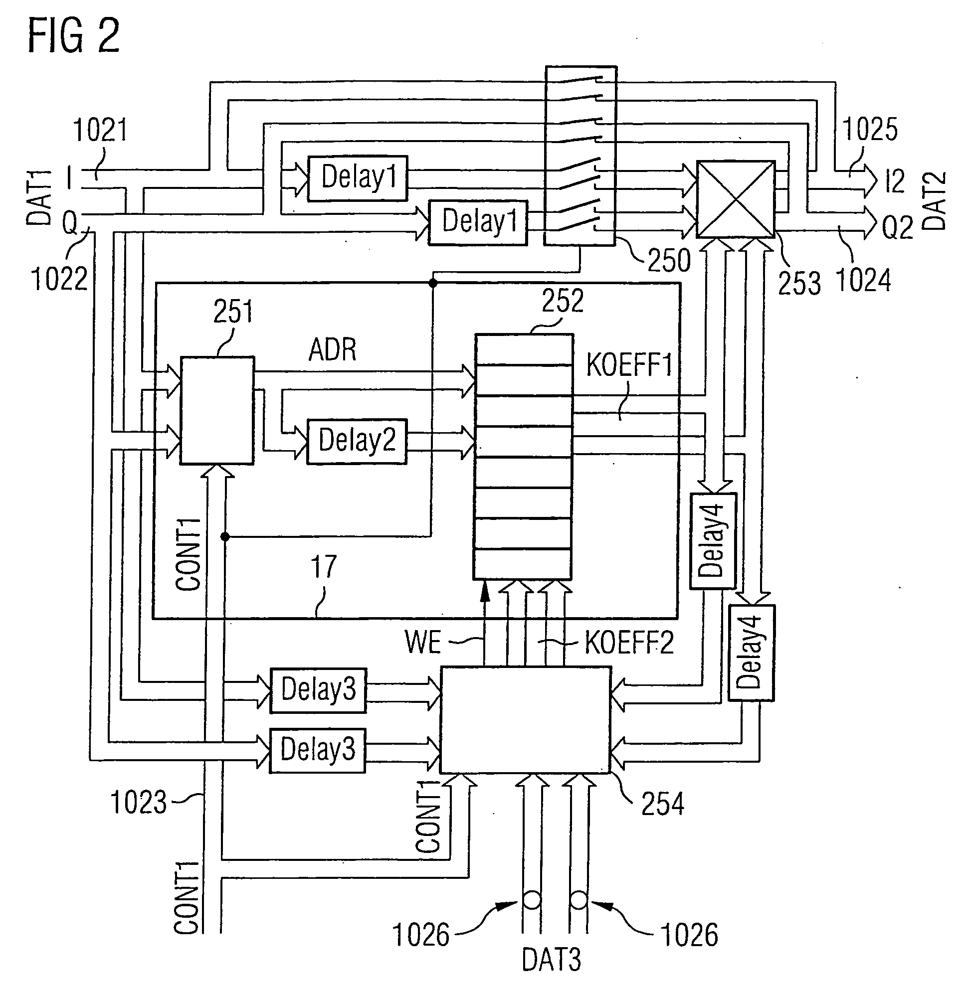 Transmission device with adaptive digital predistortion, transceiver with transmission device, and method for operating a transmission device