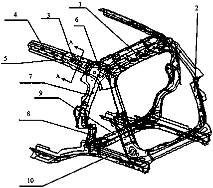 A car body-in-white with enhanced torsional stiffness