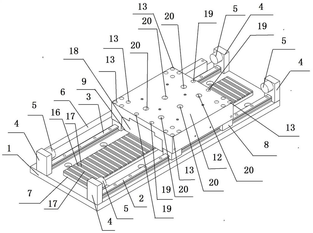 Flat plate type hybrid permanent magnet linear motor