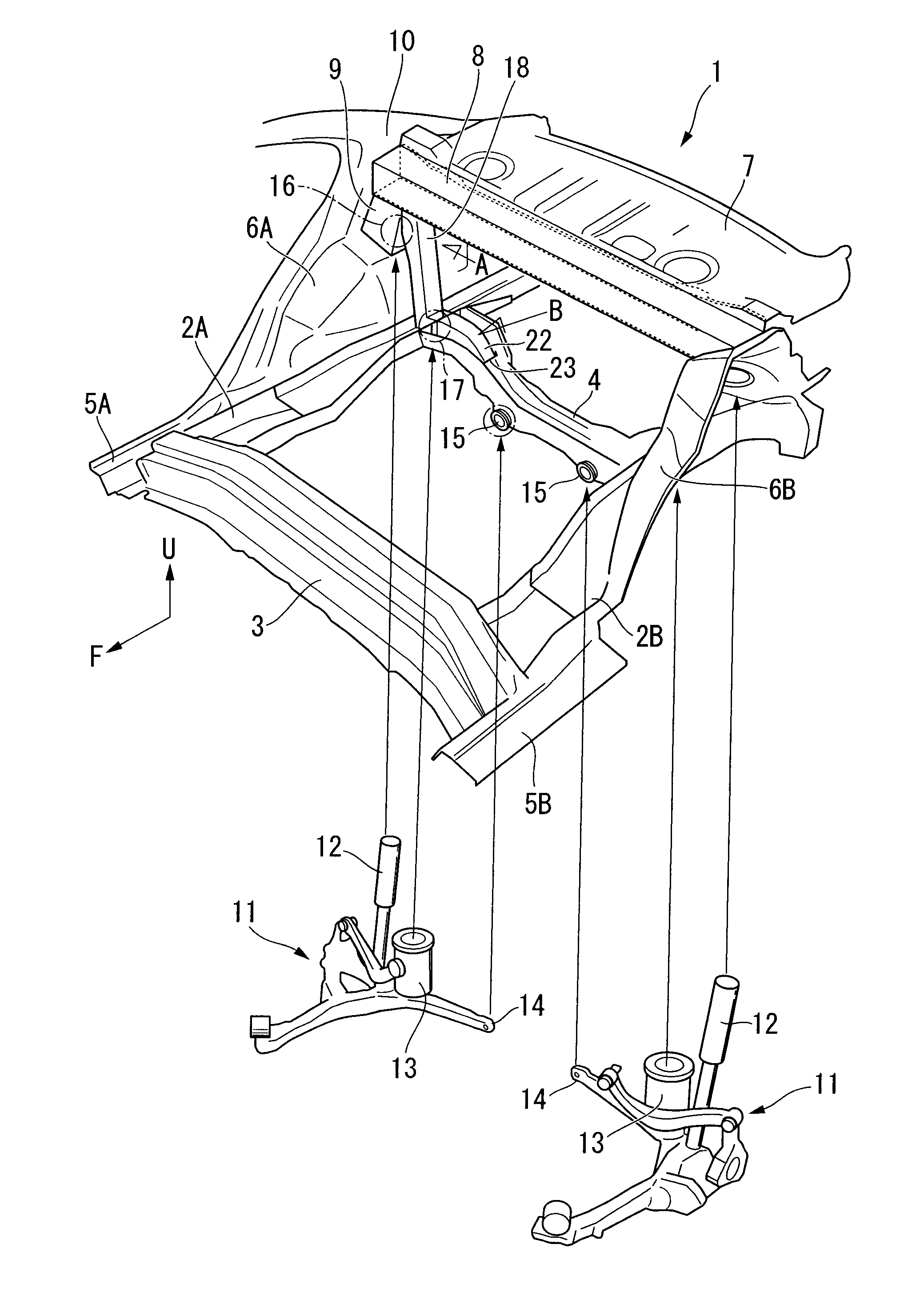 Vehicle rear portion structure