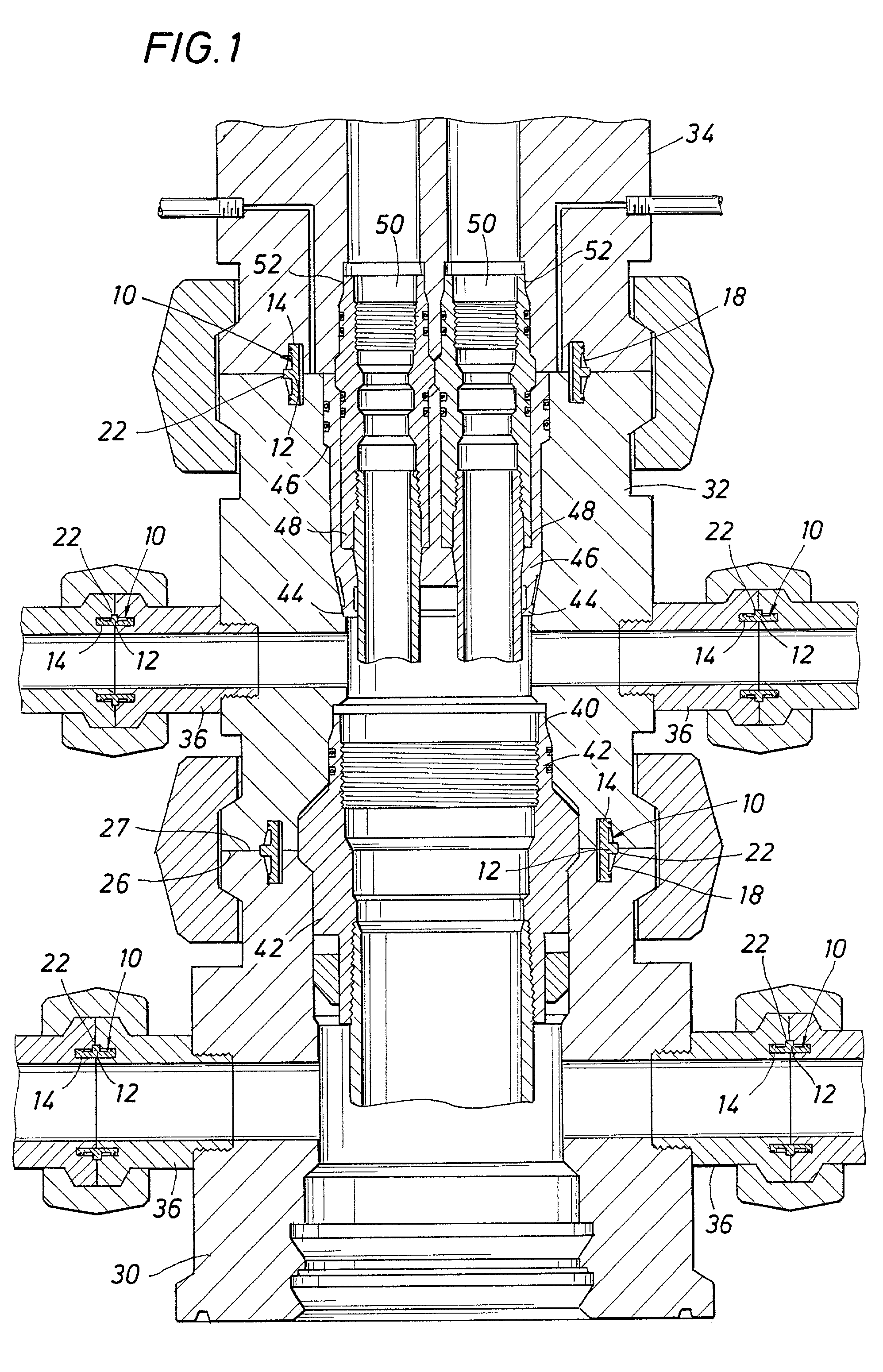 Metal-to-metal seal with soft metal insert