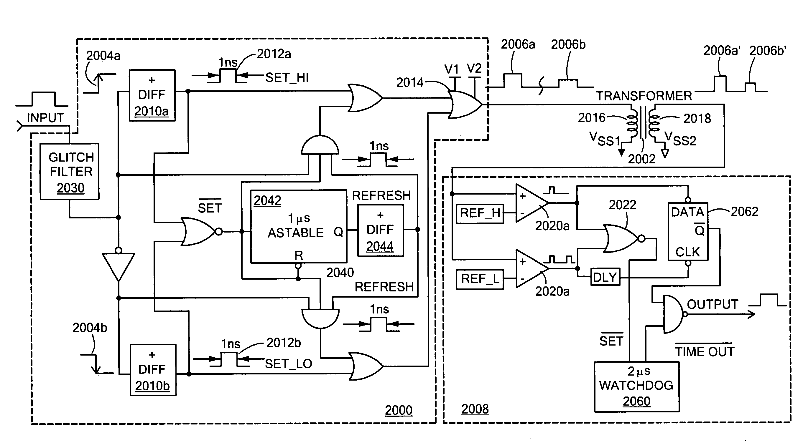 Signal isolator using micro-transformers