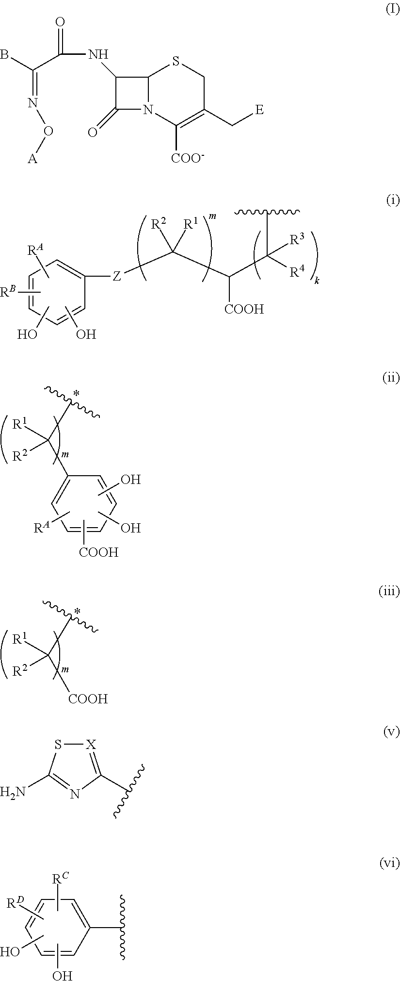 Cephem derivative having catechol group