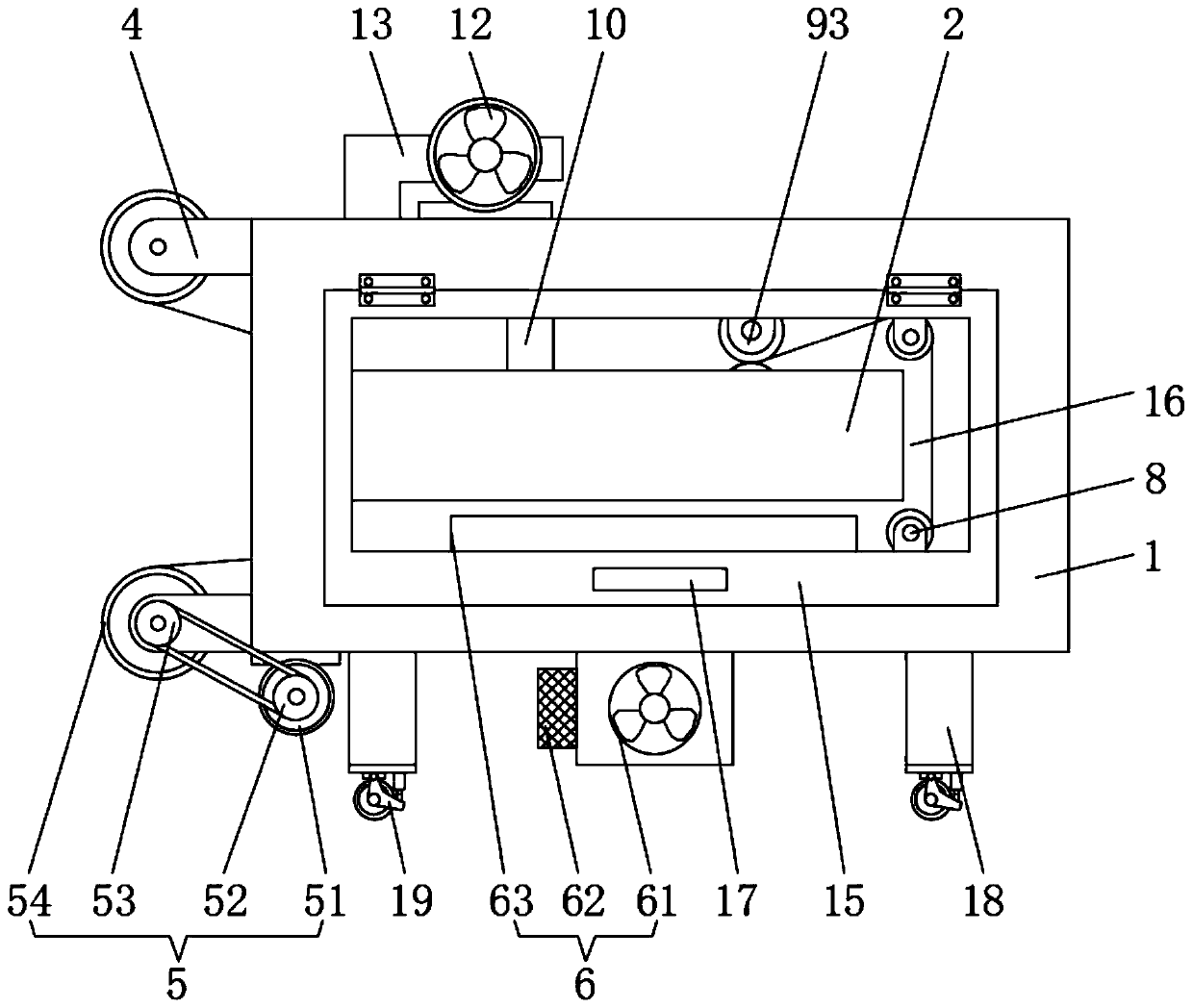 Textile material dyeing processing device