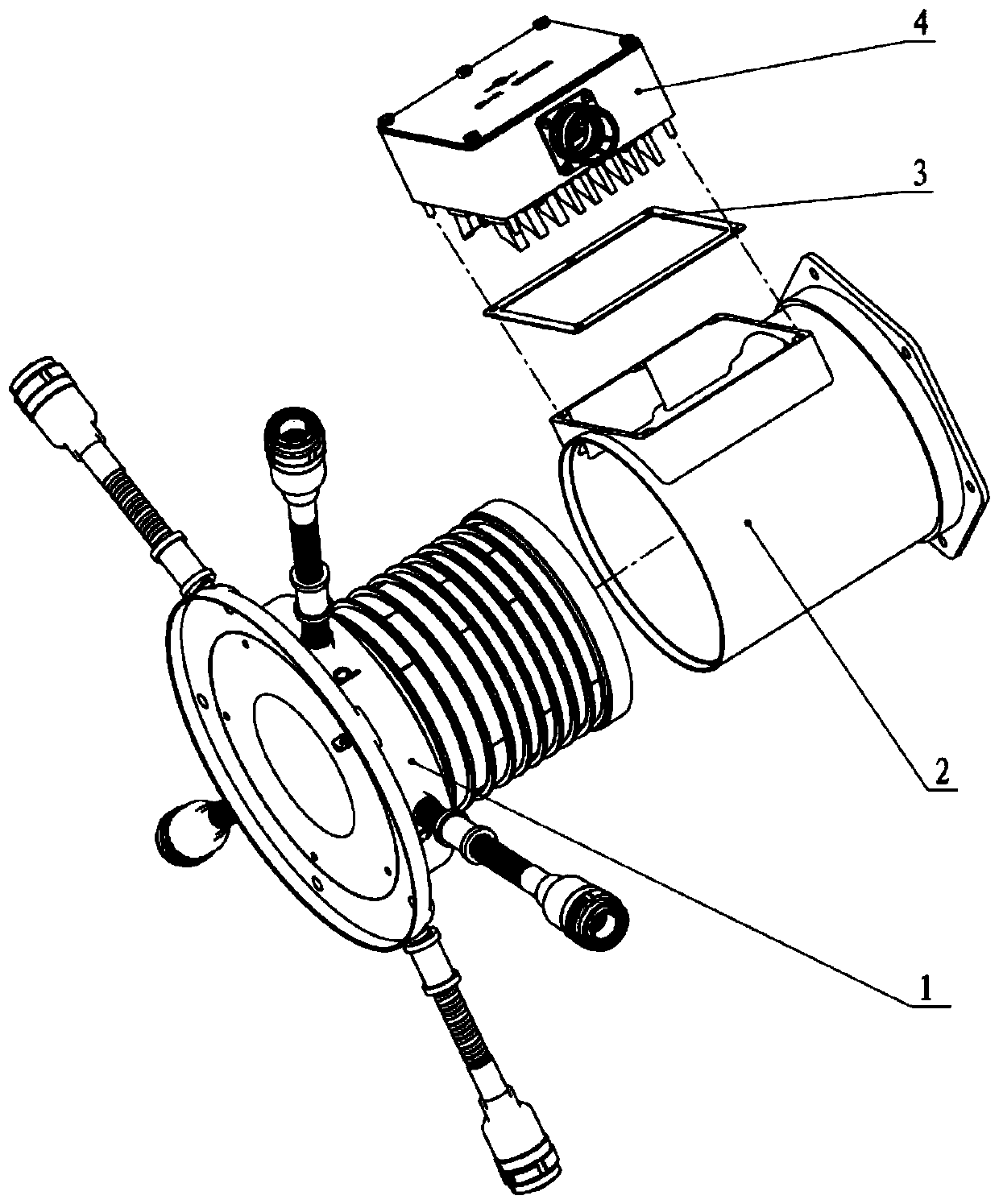 Anti-icing collector ring of helicopter tail rotor