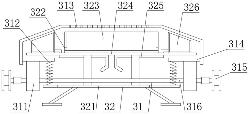 Oil stain treatment device with linkage impurity removal function