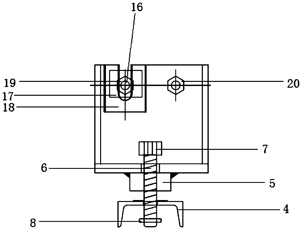 Connecting load-bearing joint structure of adjustable rotary precast concrete exterior hanging wall panel and steel beam and construction method