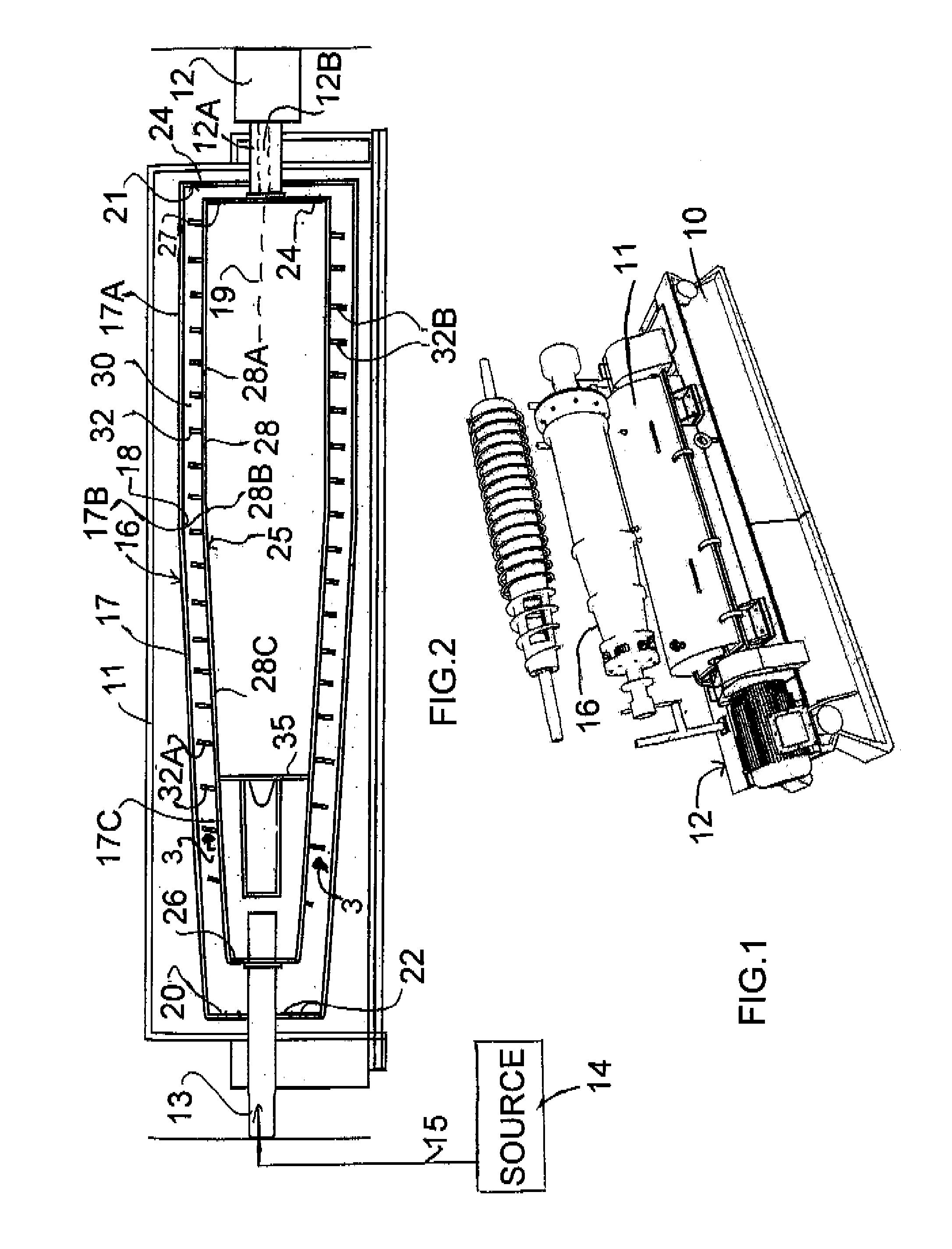 Centrifuge with shaping of feed chamber to reduce wear