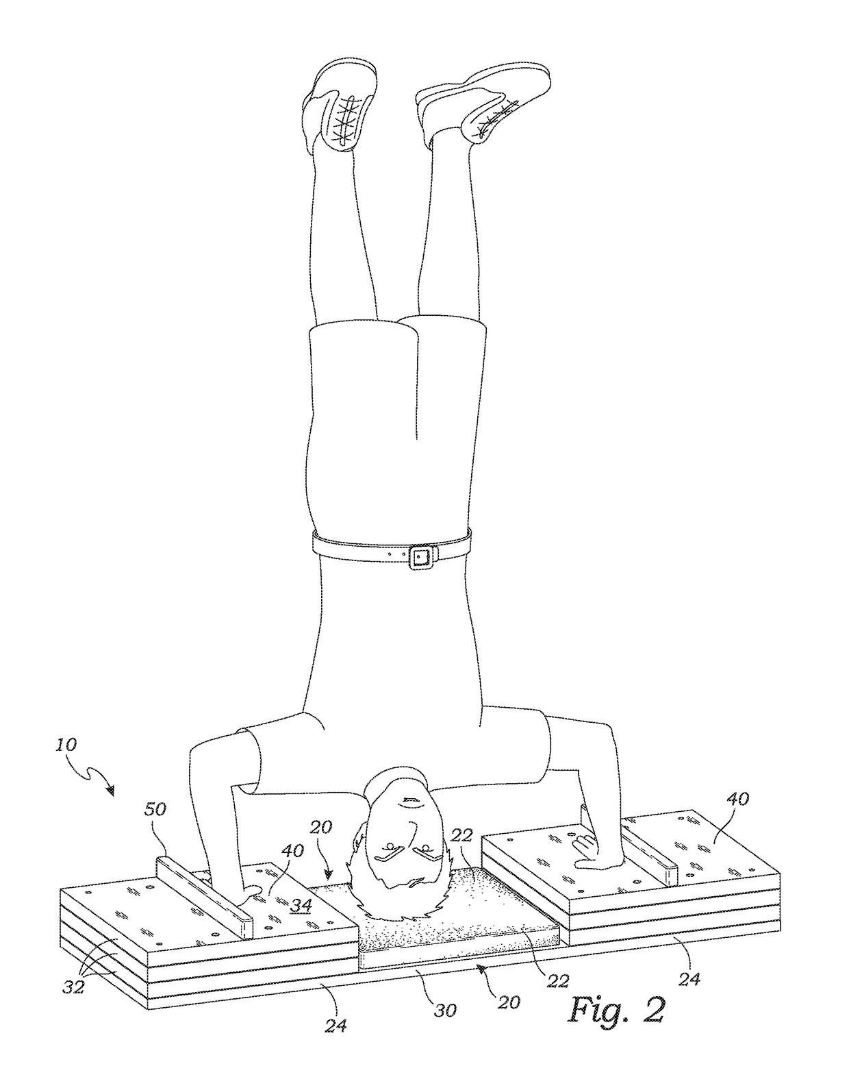 Handstand pushup device