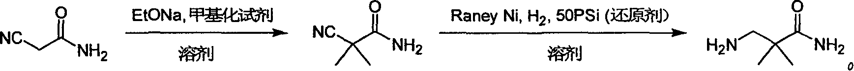 Industrial preparation method for 3-amino-2, 2-dimethyl propionamide