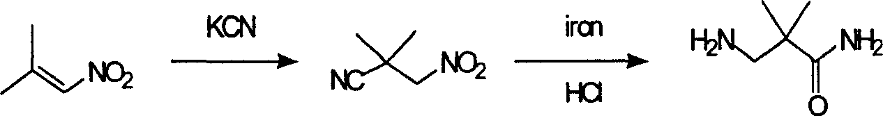 Industrial preparation method for 3-amino-2, 2-dimethyl propionamide