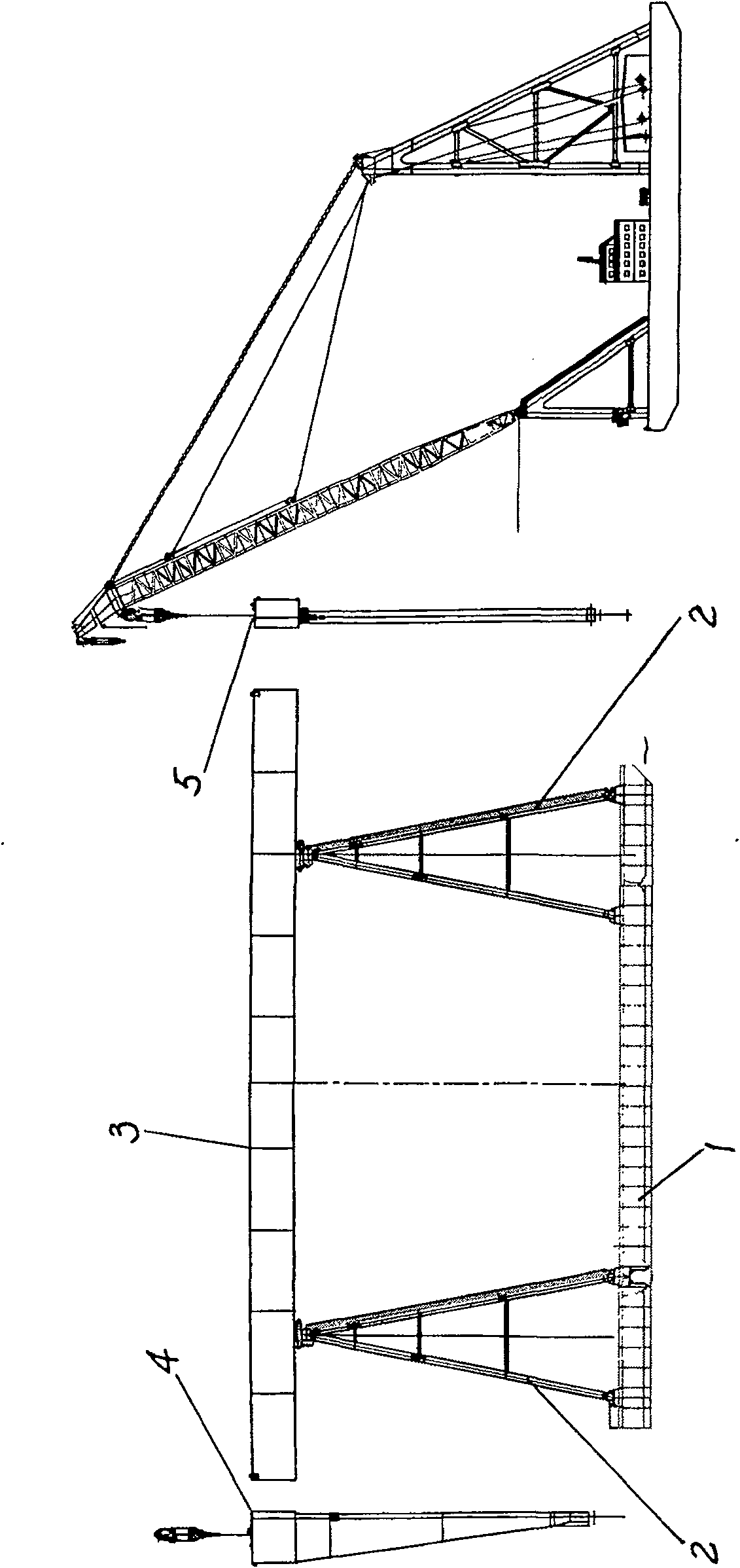 Trestle crane barge final assembly technique