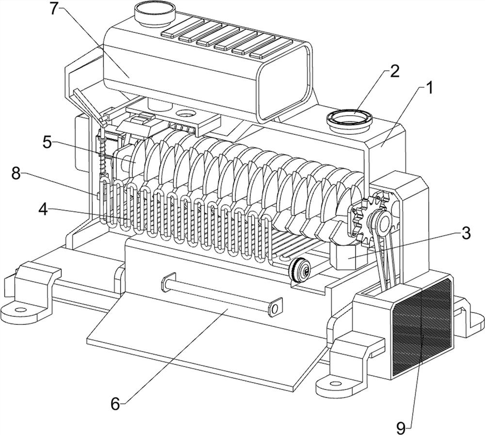 Horizontal coiled steaming device special for spandex