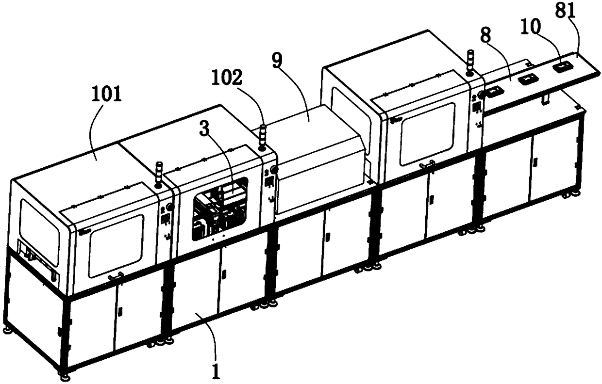 Assembly machine for earphone packaging box