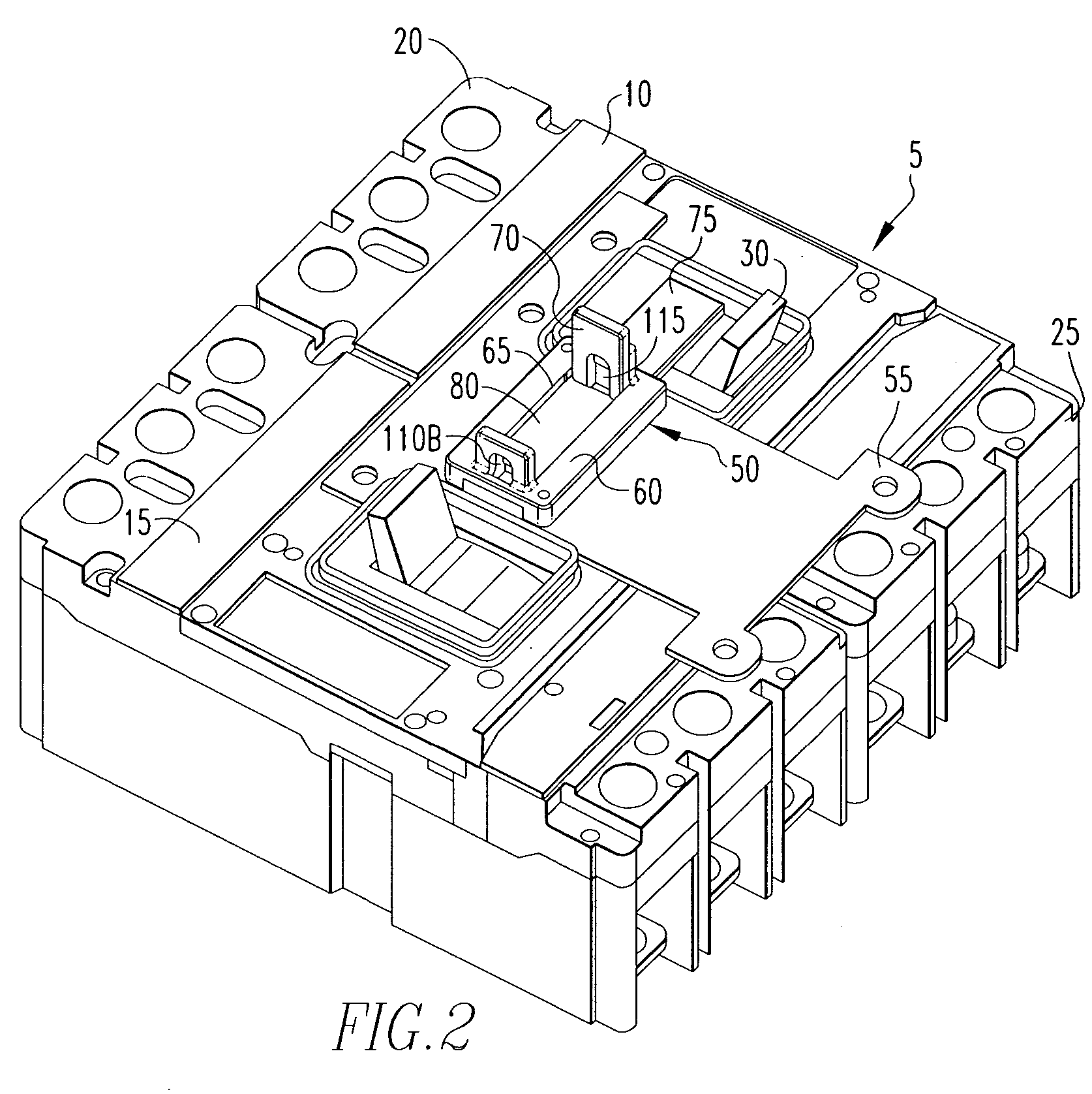 Self retaining sliding bar interlock for circuit breaker