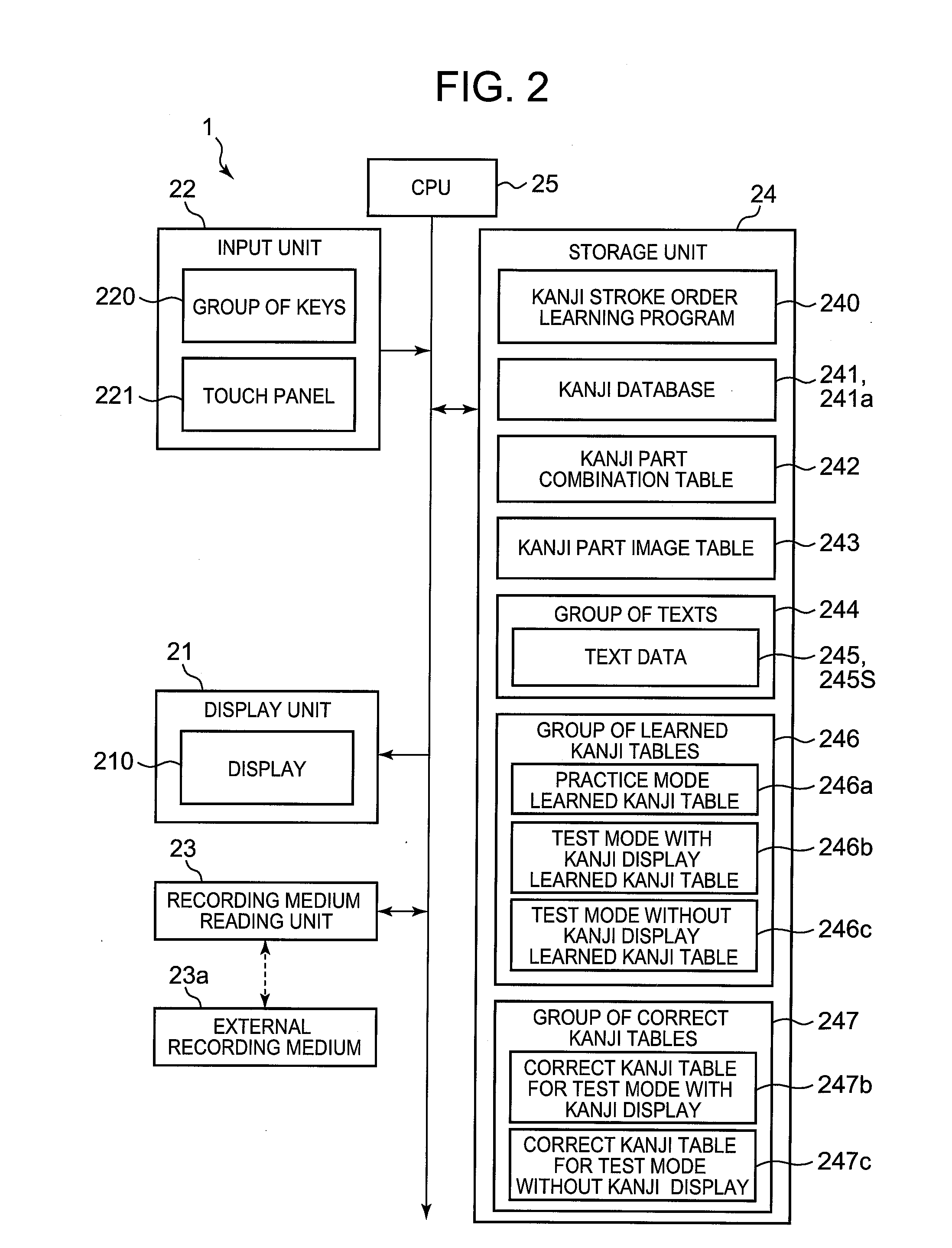 Kanji stroke order learning device, kanji stroke order learning support method, kanji stroke order learning system and recording medium in which kanji stroke order learning program is recorded