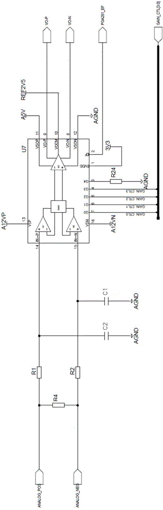 Fully differential signal conditioning circuit for current excitation sensors