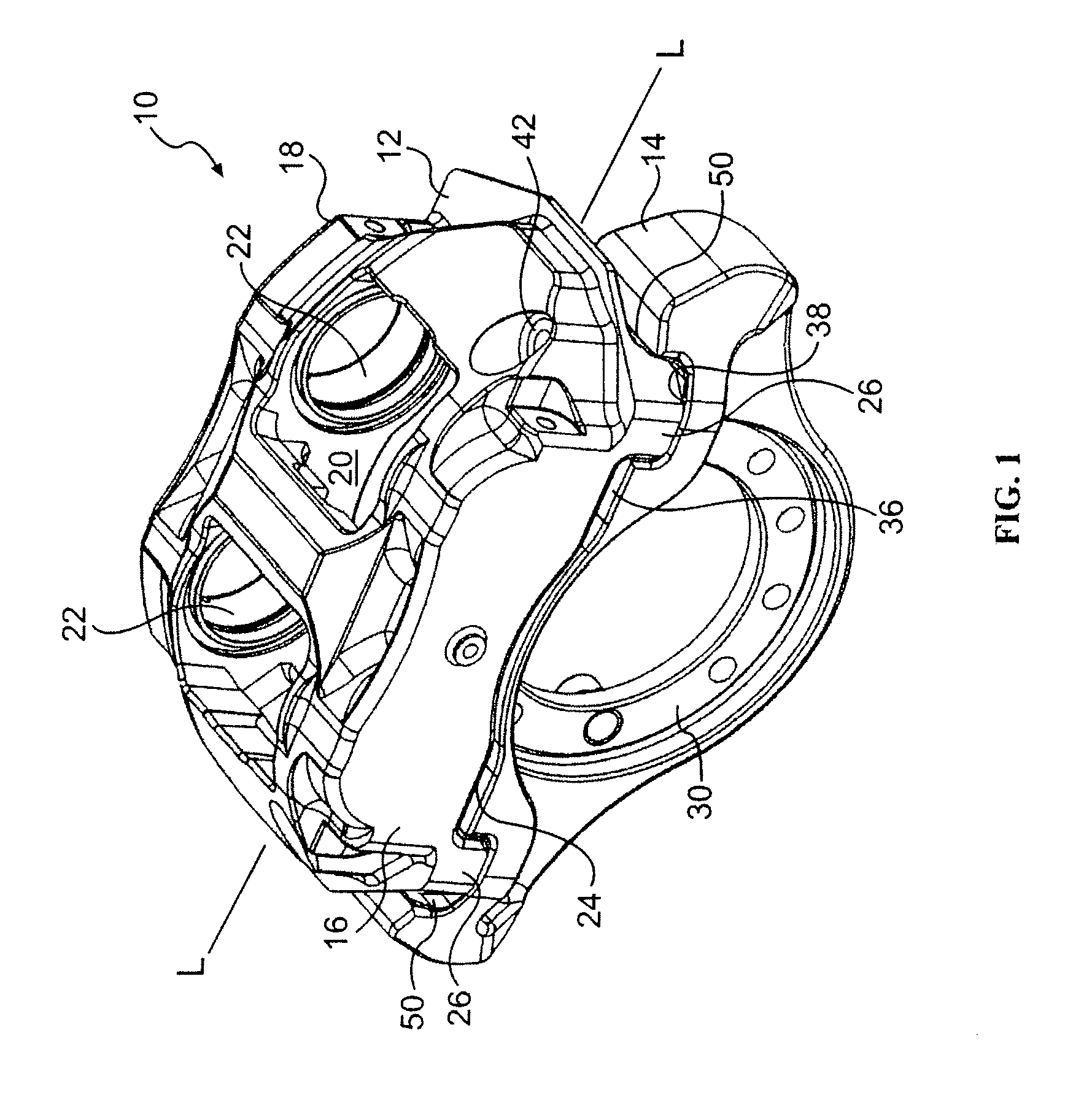 Caliper mounting arrangement