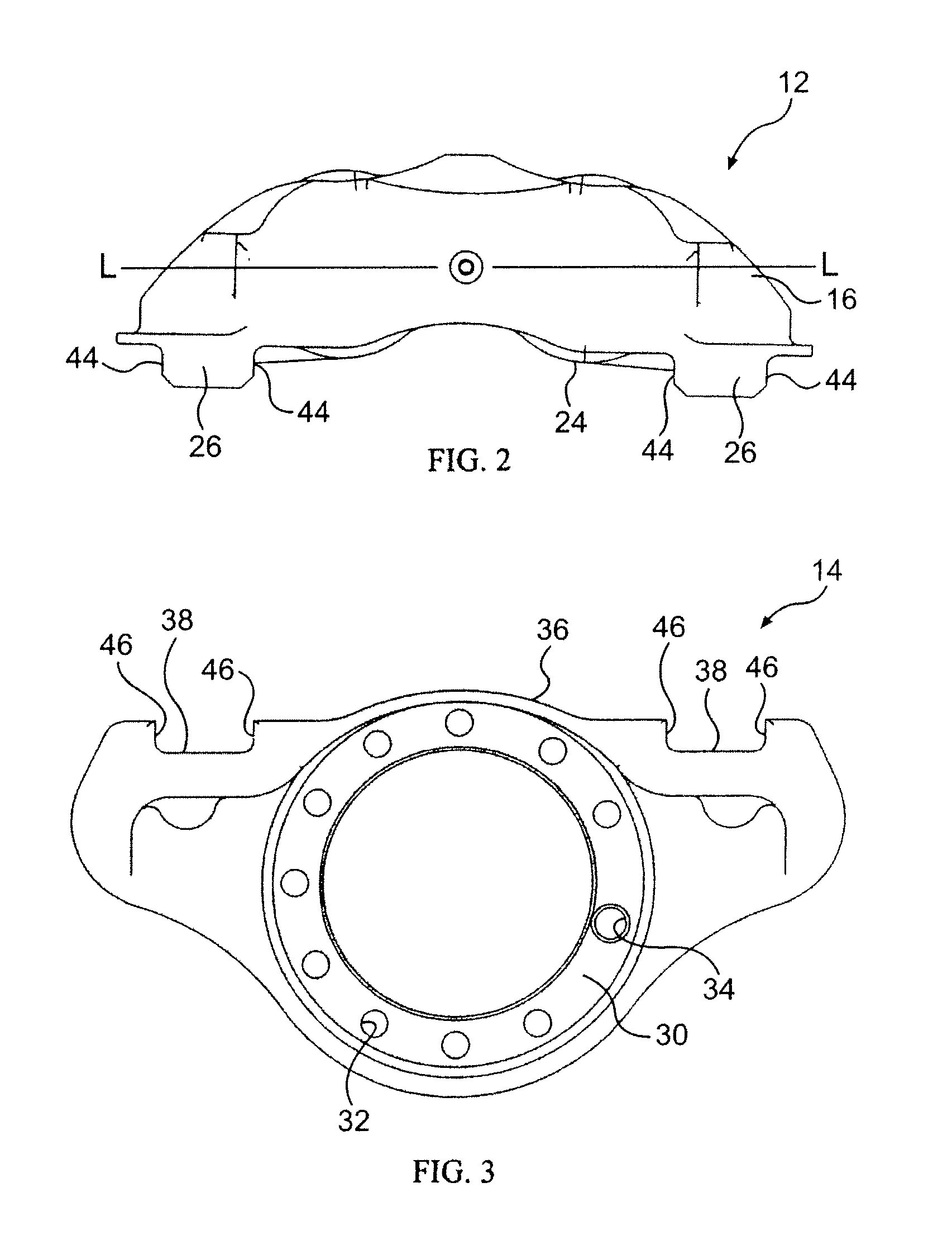 Caliper mounting arrangement