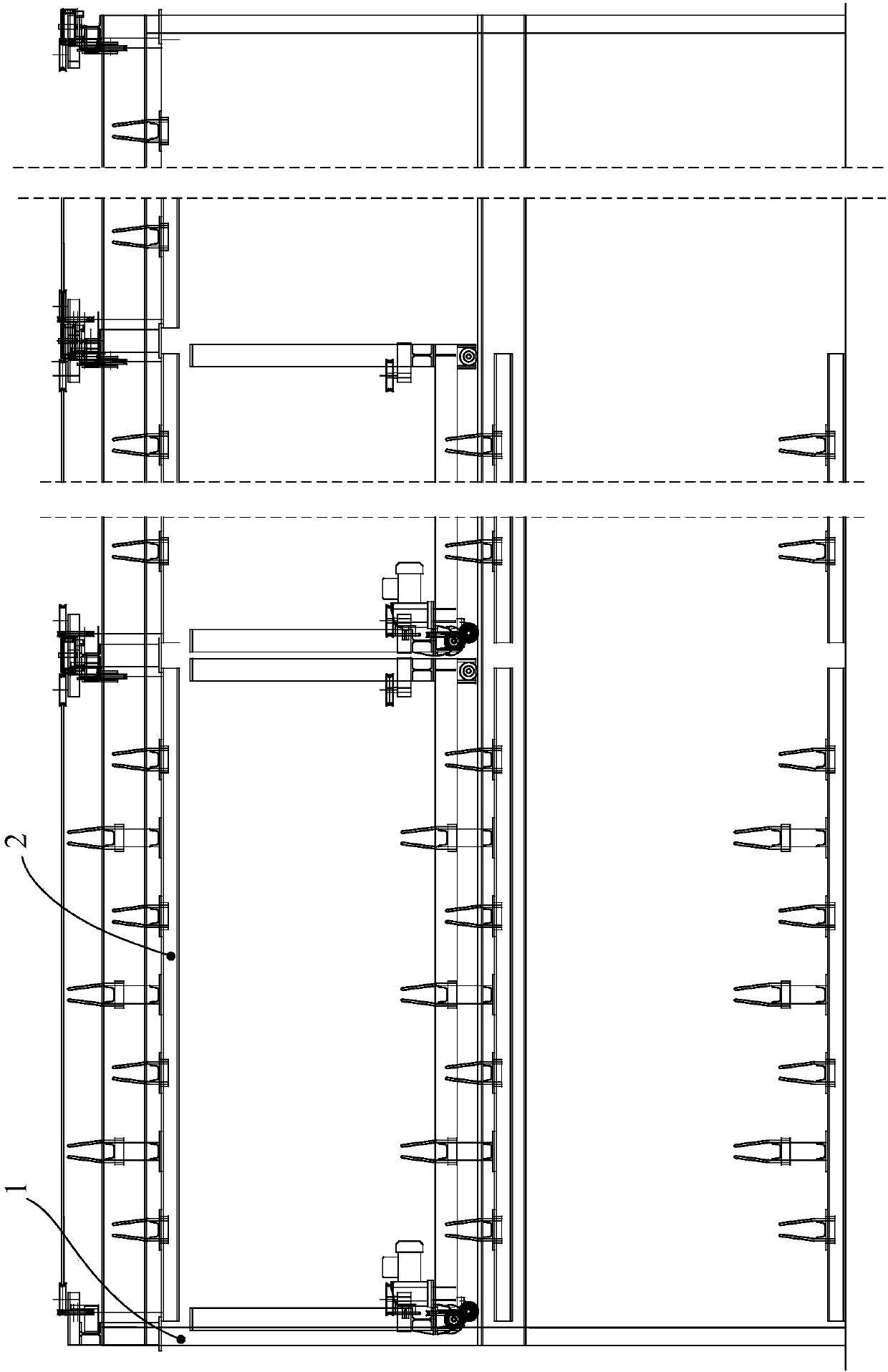 Lifting and horizontal moving bike garage