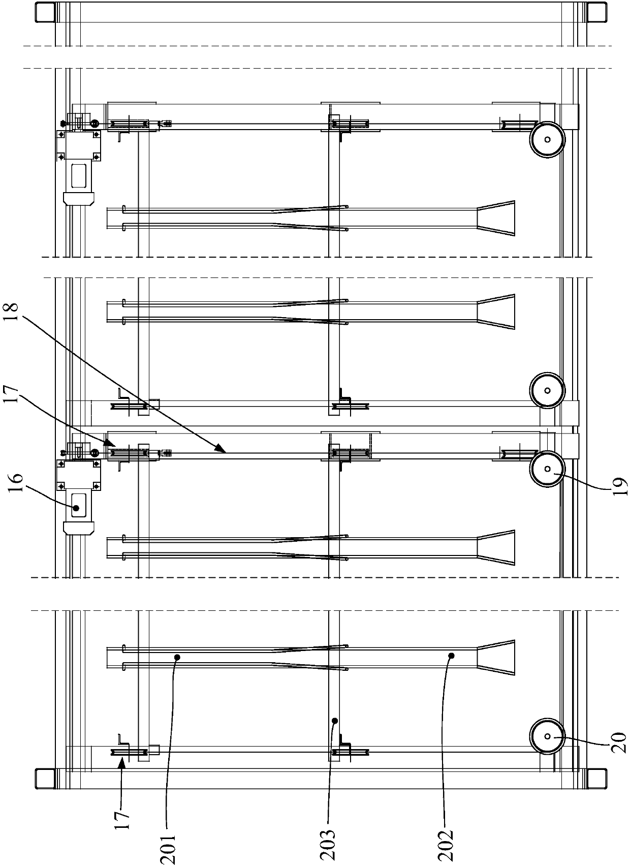 Lifting and horizontal moving bike garage