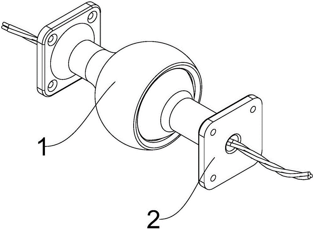 Hinge allowing wire to pass through