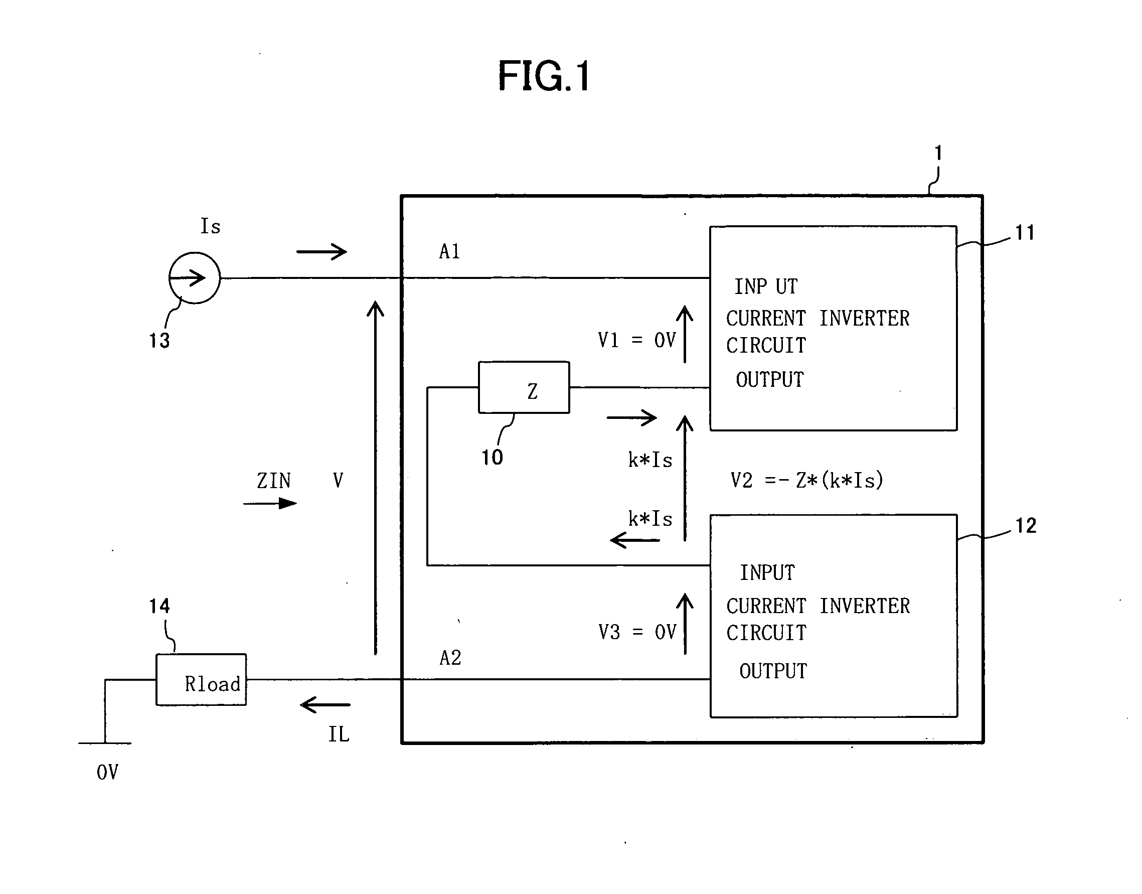 Impedance circuit, power supply device