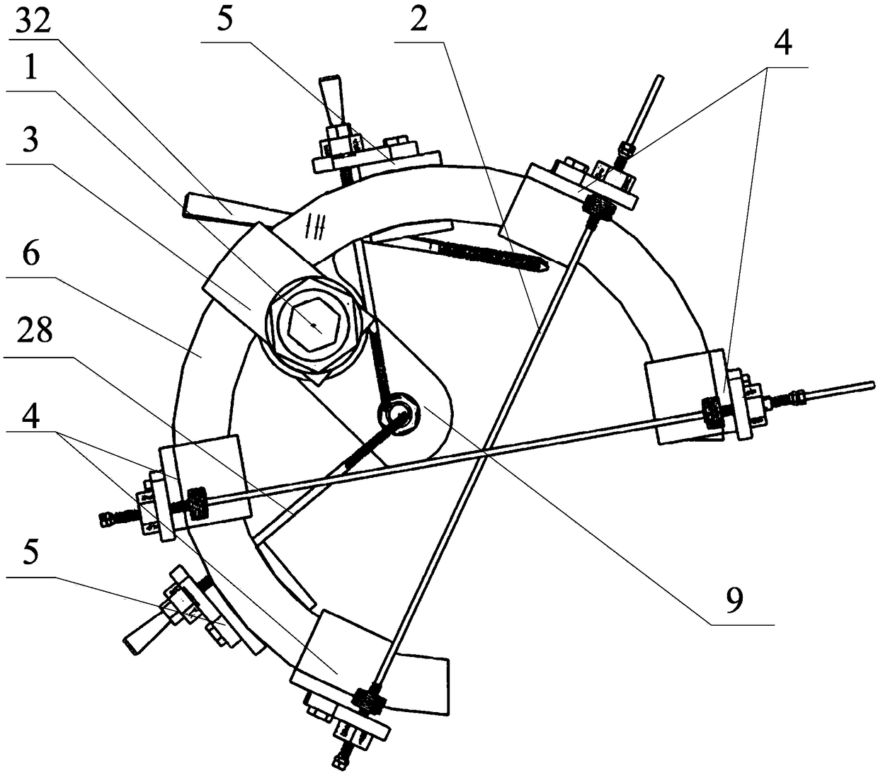 Mixed external fixer based on needle flexible adjustment