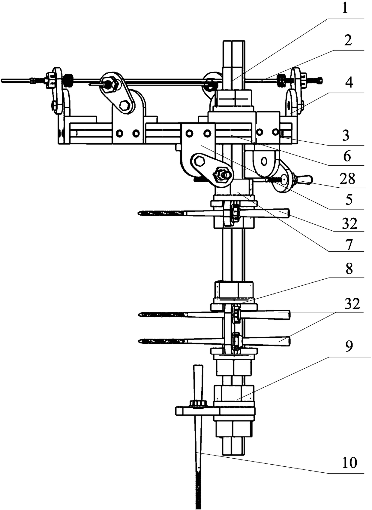 Mixed external fixer based on needle flexible adjustment