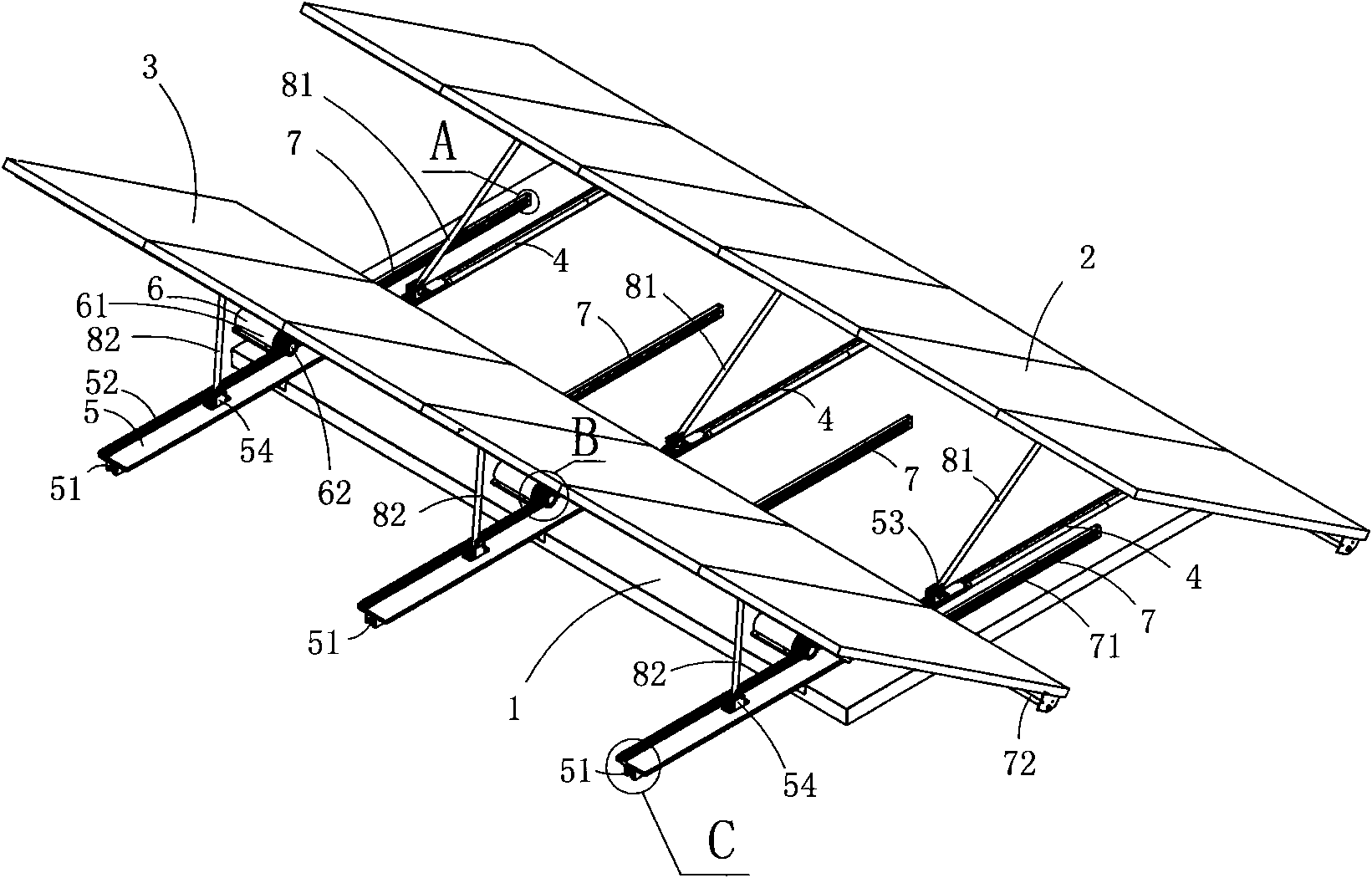 Intelligent type adjustable solar battery device