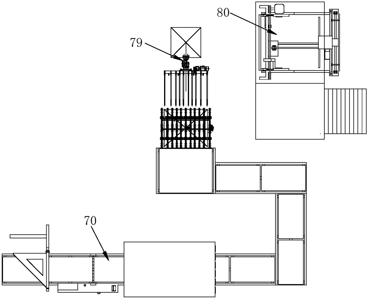 Film covering packaging device for carton green production