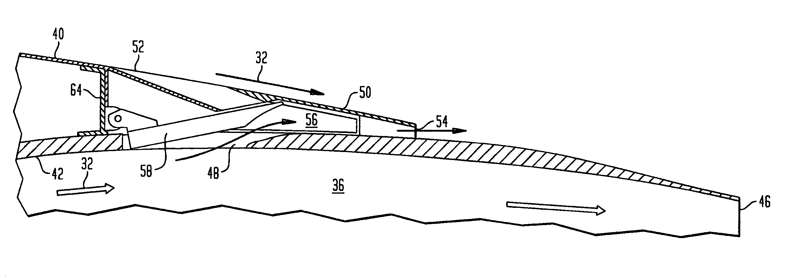 Ventilated confluent exhaust nozzle