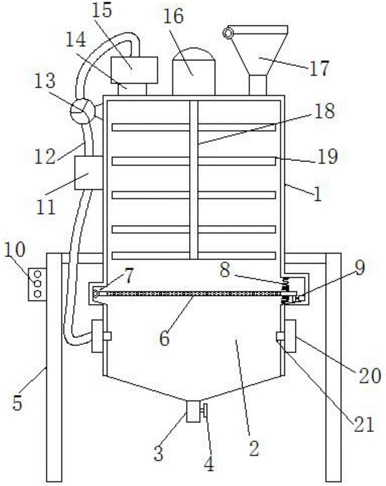 Improved traditional Chinese medicine smashing and drying device