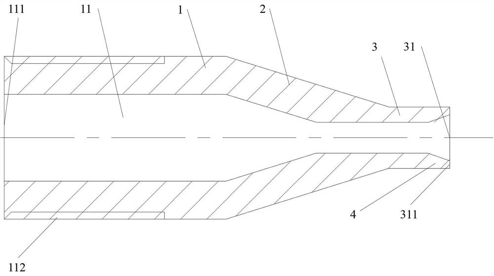 Gluing gun nozzle and gluing system