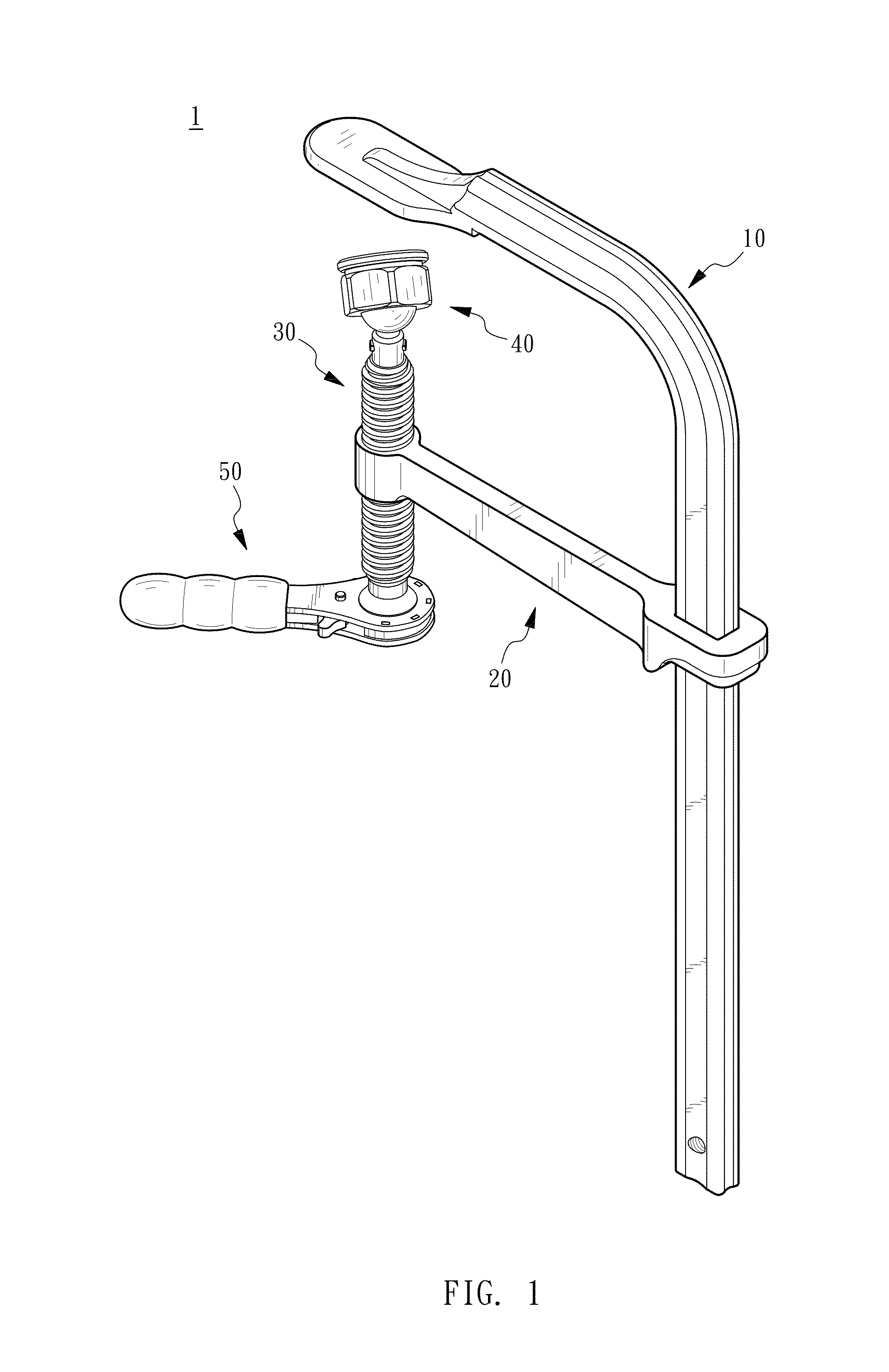 Clamp with ratchet device