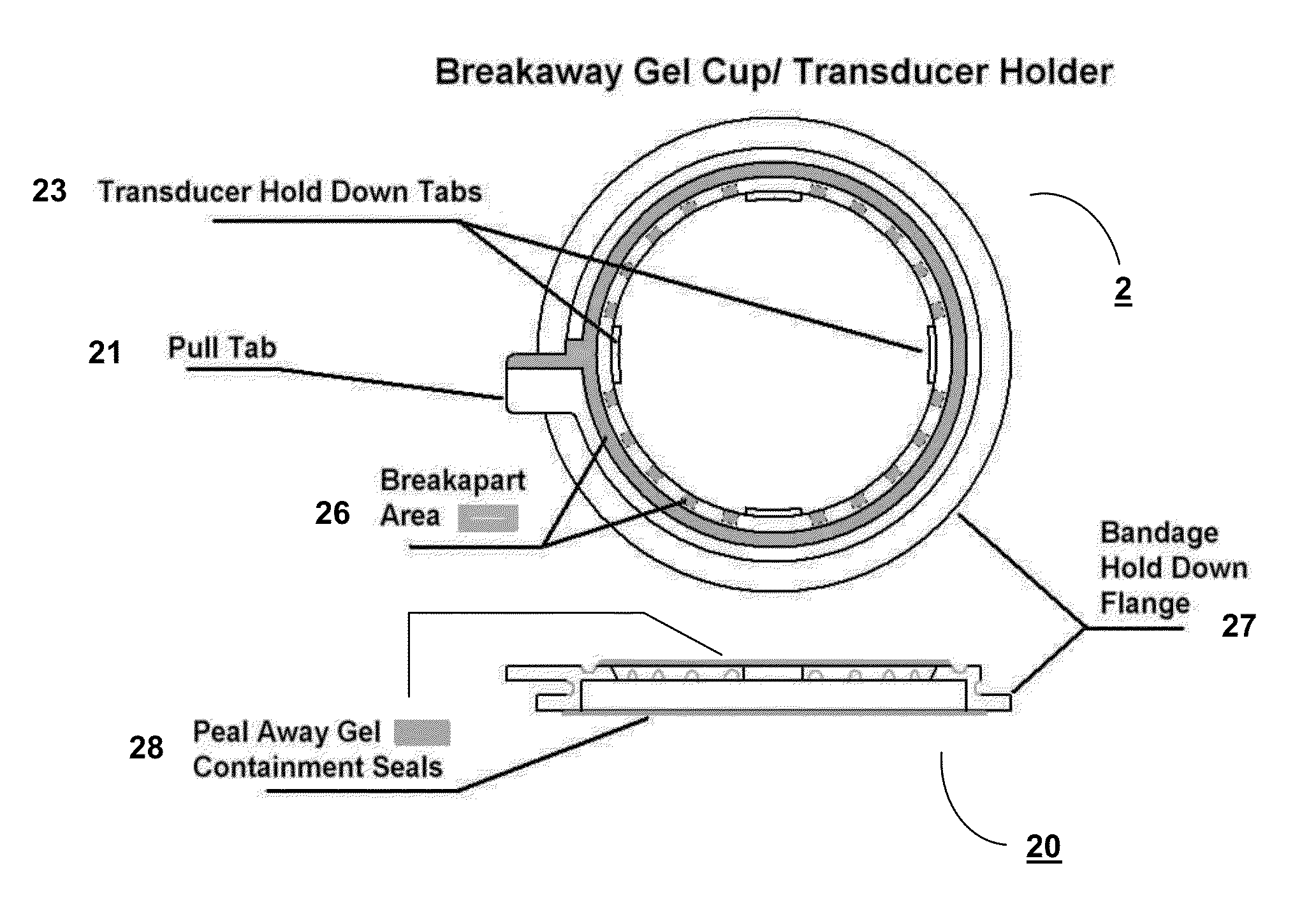 Hydrogel ultrasound coupling device