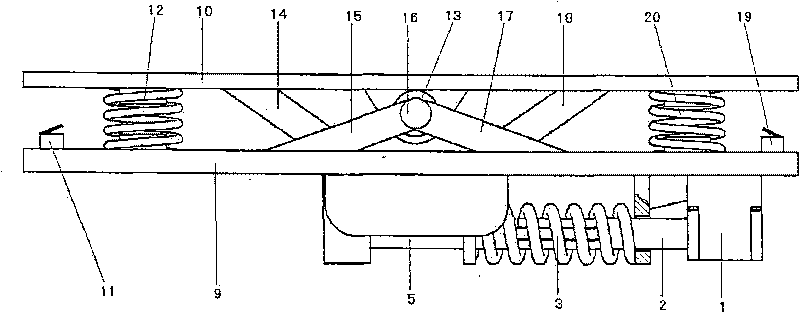 Light-weight solar automobile automatic side-tipping device with shock absorption function