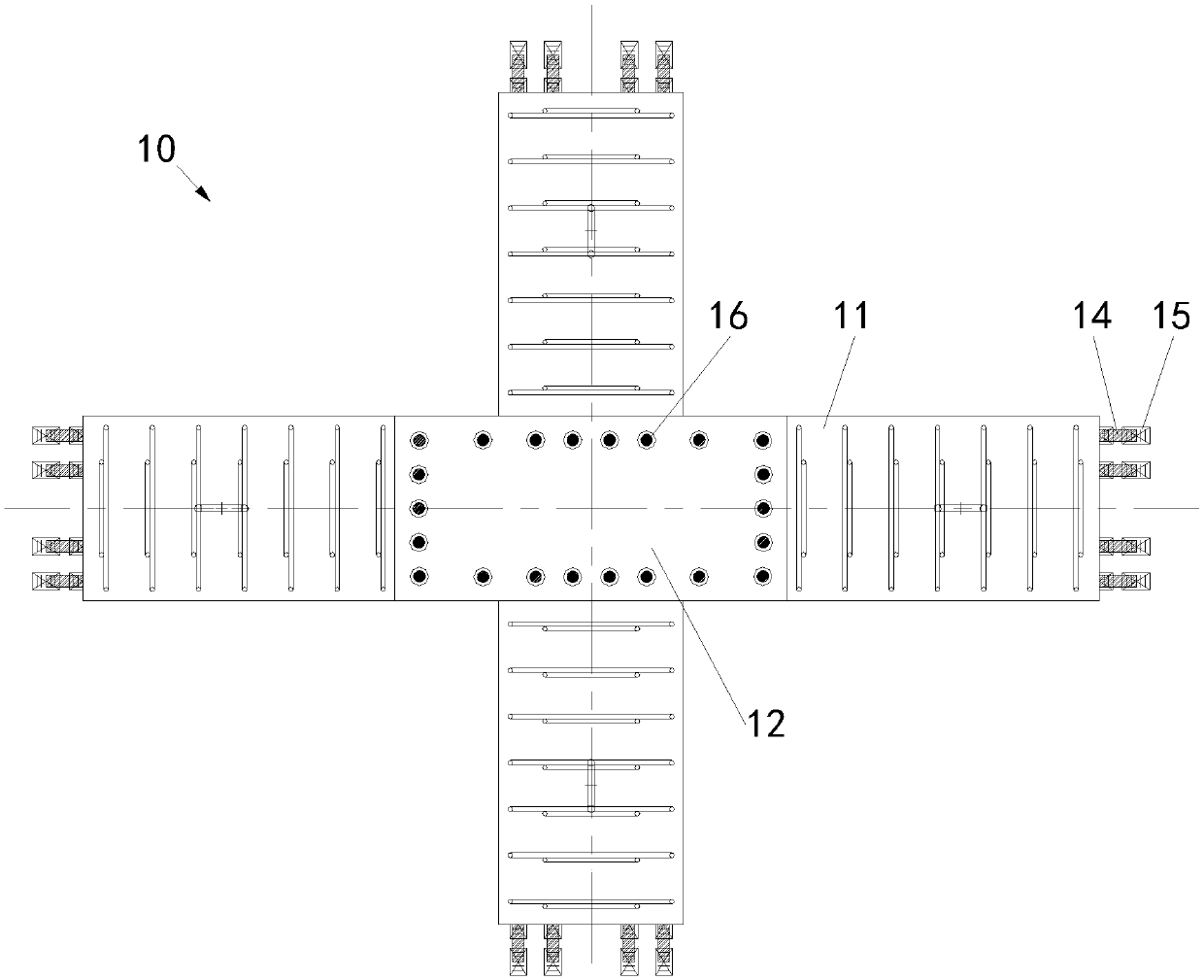 Assembled beam column structure and construction method thereof