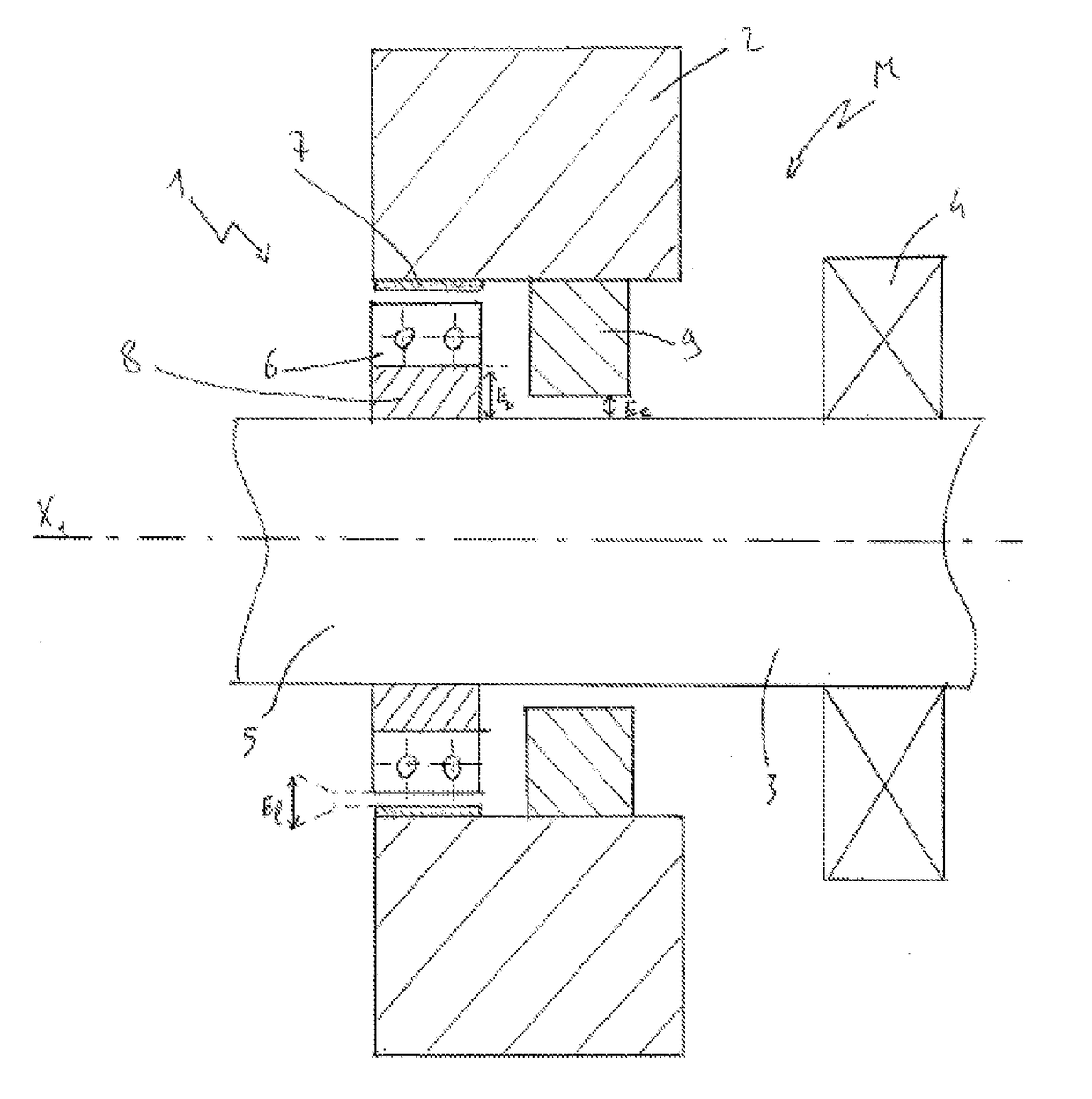 Landing bearing assembly and rotary machine equipped with such an assembly