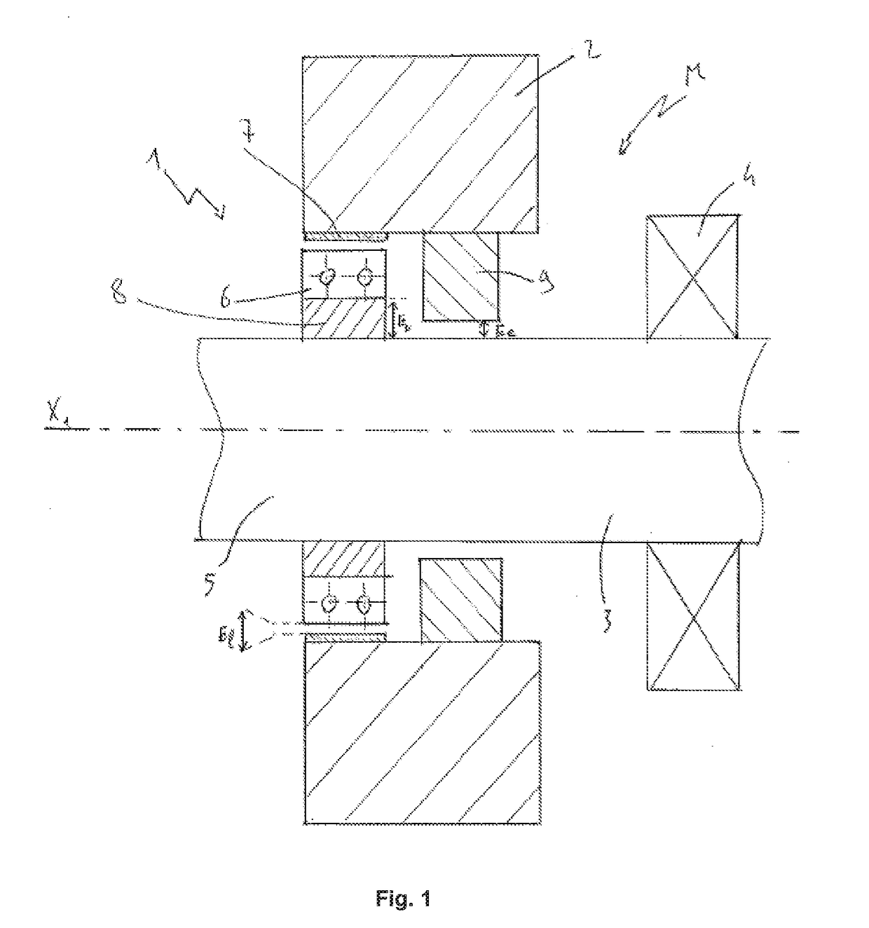 Landing bearing assembly and rotary machine equipped with such an assembly