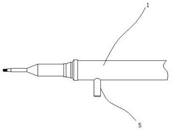 A treatment device for oil slick polluted waters