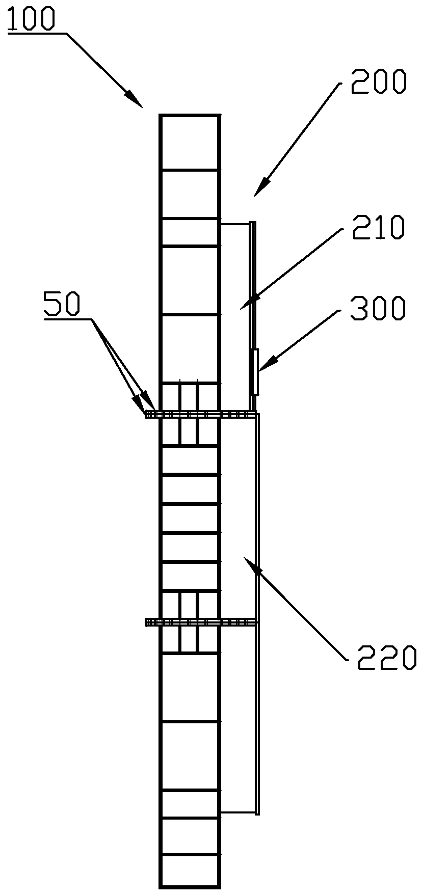 Counterforce frame mounting method