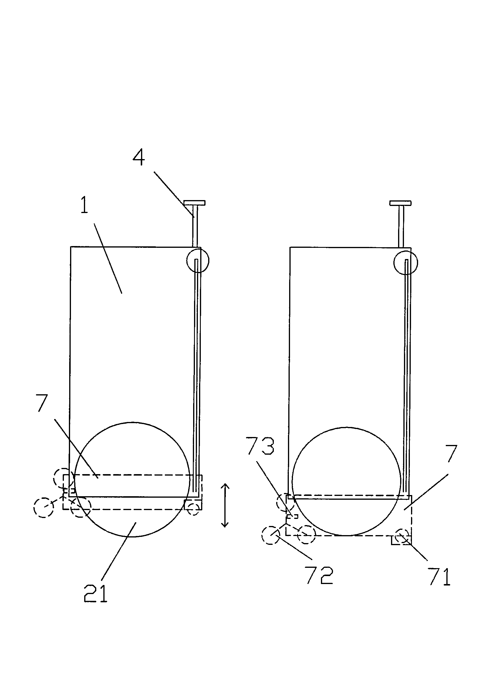 Portable walking-replacing machine