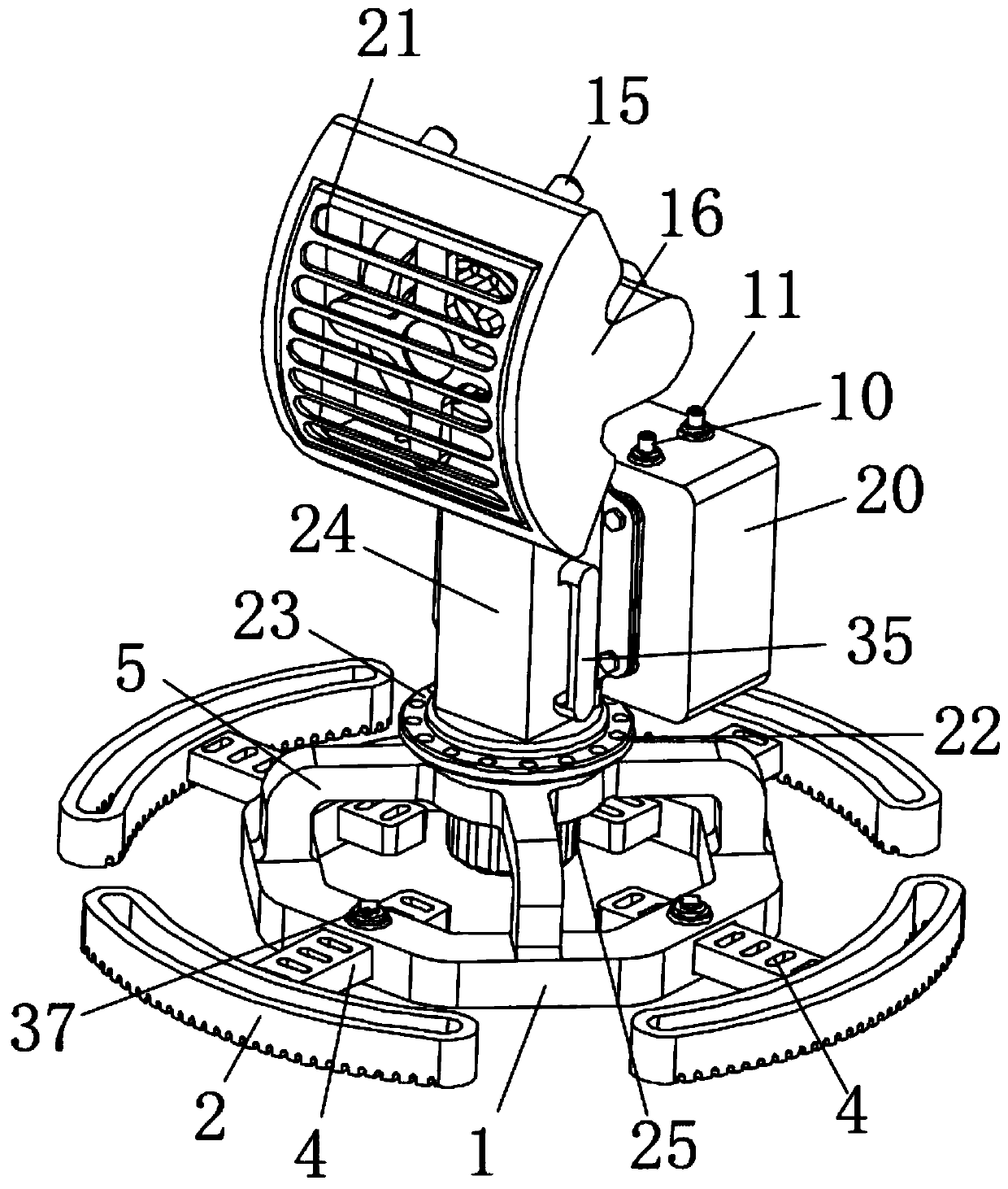 Wind direction adjustable industrial refrigeration fan