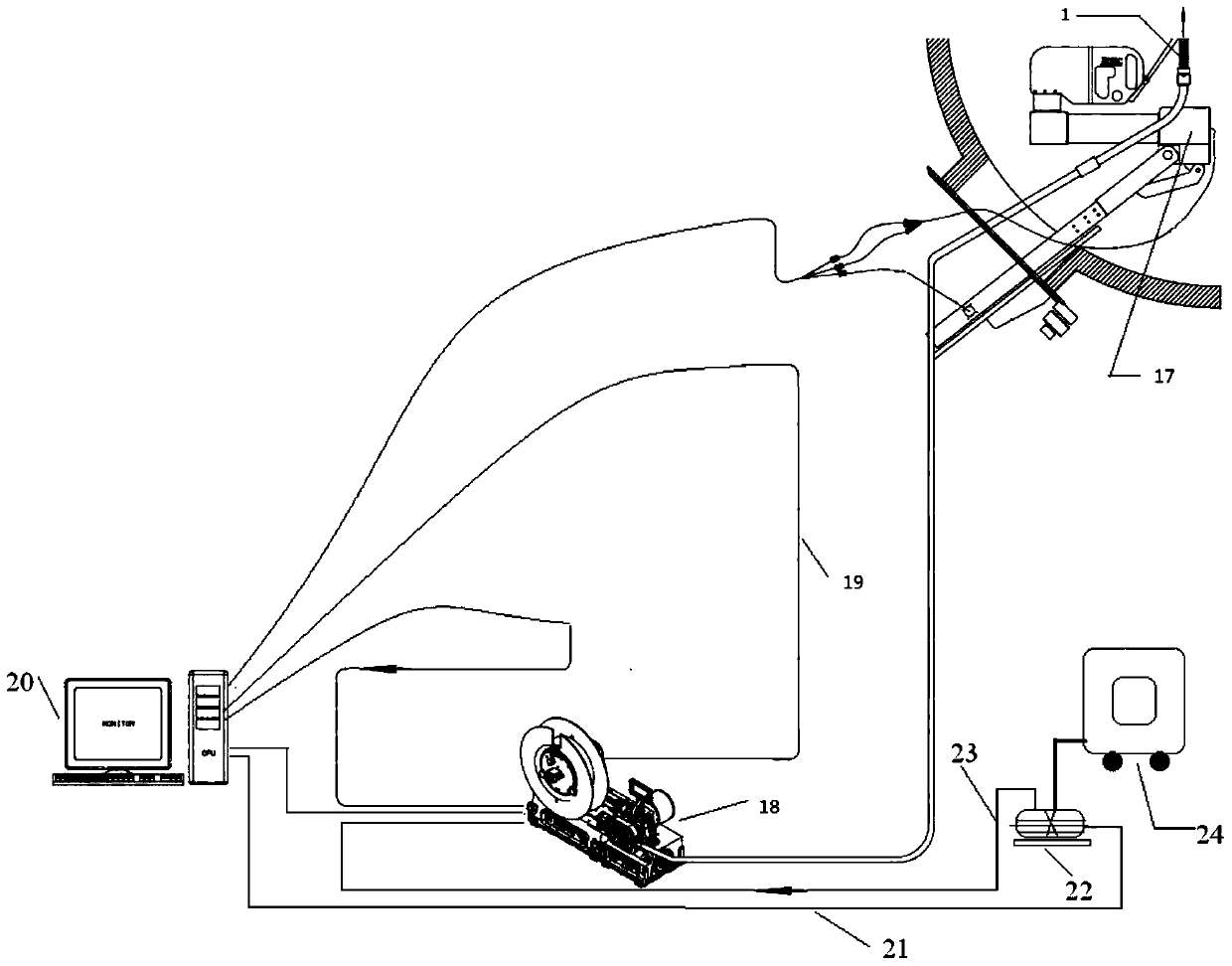 A steam generator heat transfer tube ultrasonic inspection system