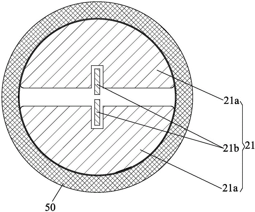 Auxiliary unloading device for circular wound needle, cable core winding equipment and cable core forming method