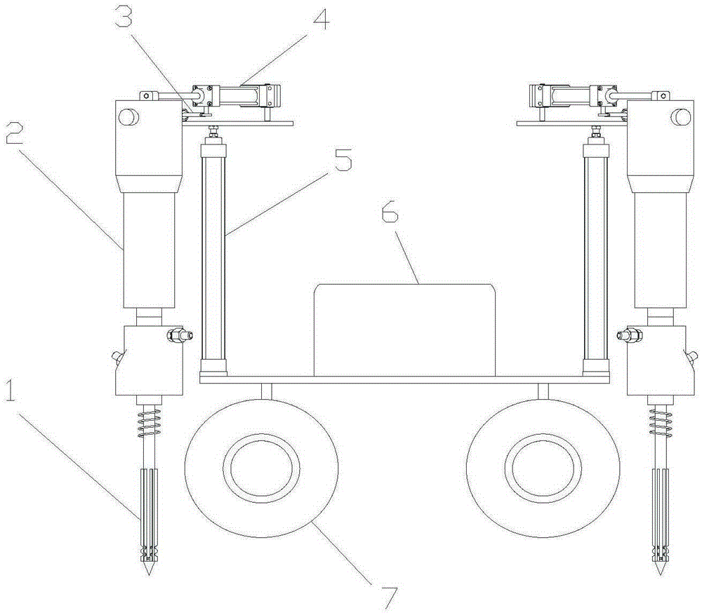 Self-moving type deep scarification work vehicle