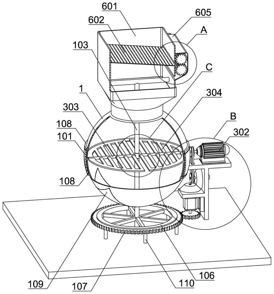 Molding sand mixing device used in wear-resistant steel casting