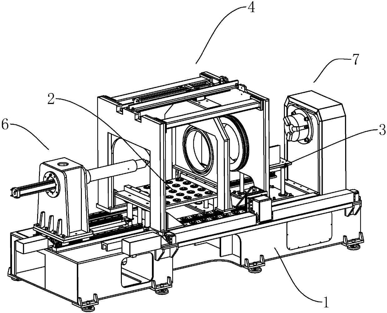 An assembly device for motor rotor and stator