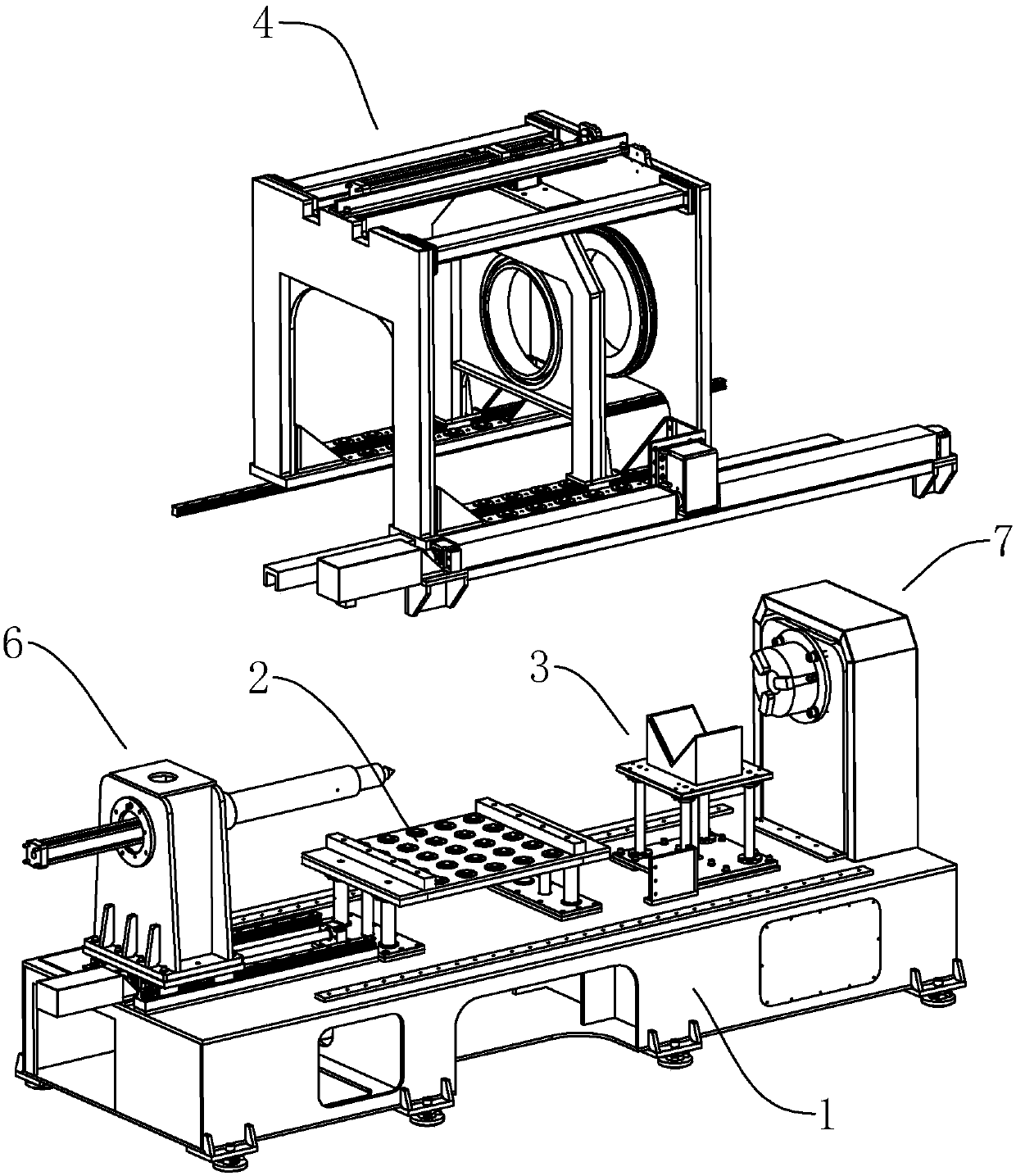 An assembly device for motor rotor and stator